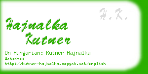 hajnalka kutner business card